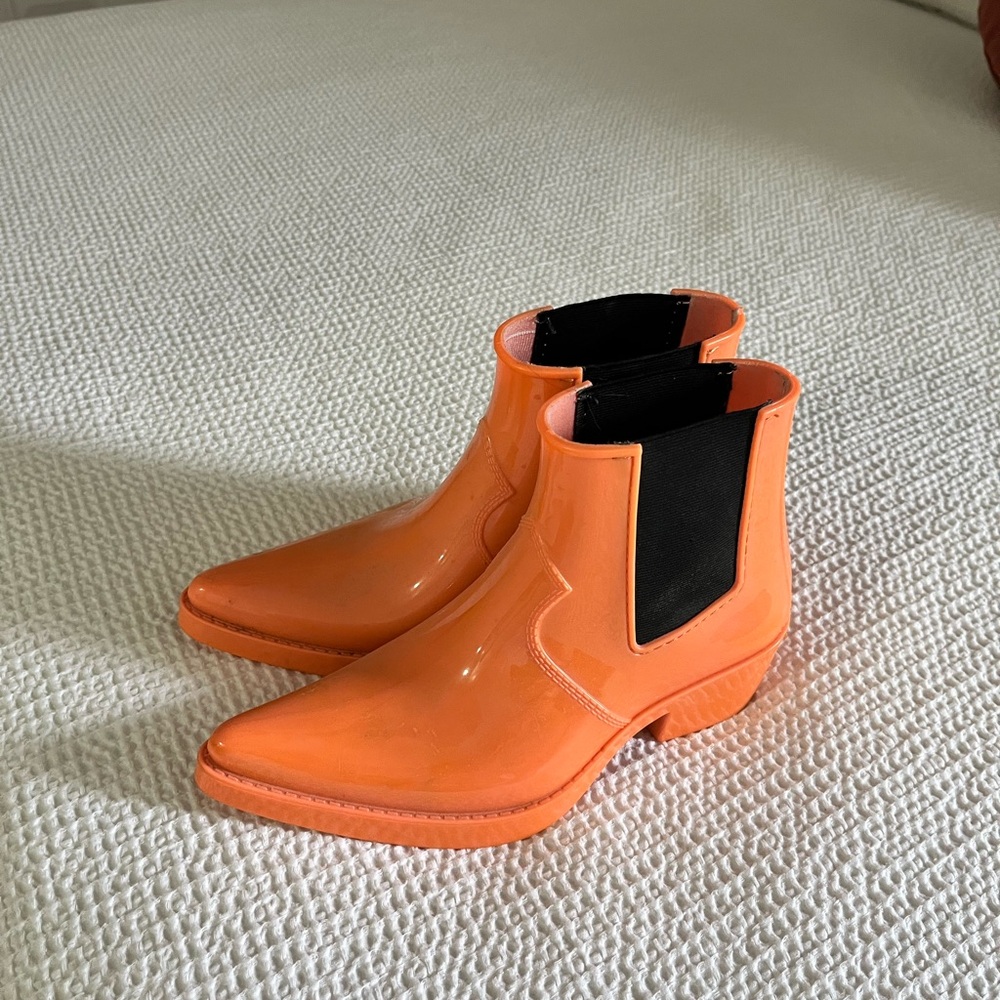 Orange Ankle Boots